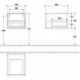 Armoire d'extension LEGATO 400 x 340 x 500 mm gauche, blanc brillant