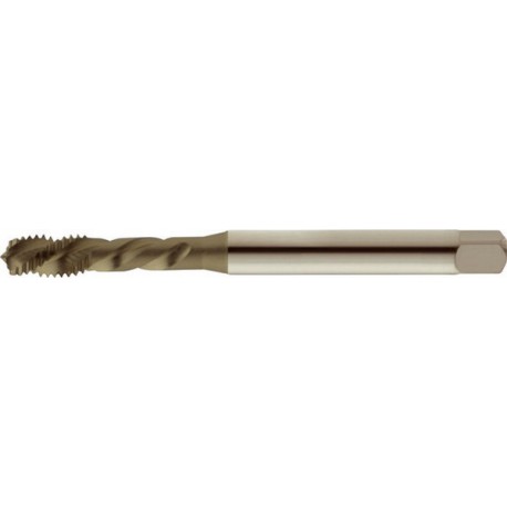 Taraud machine pour trous borgnes à gauche, sans revêtement, DIN 371 B, Filetage M8, Pas 1,25 mm, Long. totale : 90 mm, queue Ø 8,0 mm