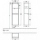 Armoire haute COLLARO 454 x 1538 x 349 mm avec finition brillante Be TA.