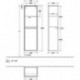 Armoire haute COLLARO 454 x 1538 x 349 mm avec finition brillante Be TA.