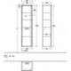 Armoire haute COLLARO 404x1538x349mm avec finition Be TA gauche brillante.