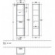 Armoire haute COLLARO 404x1538x349mm avec finition Be TA gauche brillante.