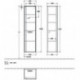 Armoire haute COLLARO 404 x 1538 x 349 mm avec finition brillante Be TA.