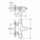 Thermostat-Brausebatterie GROHTHERM 1000 ohne Anschlüsse chrom