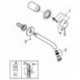 Mitigeur lavabo 2 trous ESSENCE FMS · saillie 183mm chromé GROHE