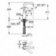 Mitigeur lavabo Grohe ESSENCE taille L · bec en U · corps lisse chromé