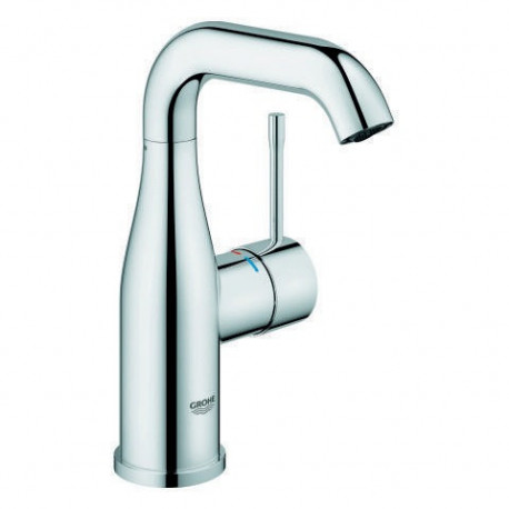 Mitigeur lavabo Grohe ESSENCE taille M · bec en U · corps lisse chromé