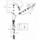 Mitigeur lavabo Grohe ESSENCE taille M · bec en U · corps lisse chromé