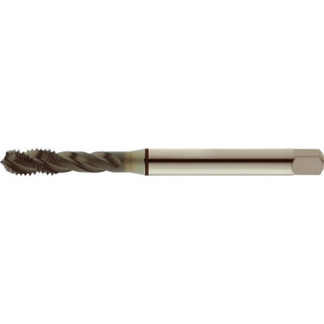 Taraud machine pour trous borgnes, revêtement TiAIN, DIN 371 C, Filetage M10, Pas 1,5 mm, Long. totale : 100 mm, queue Ø 10,0 mm